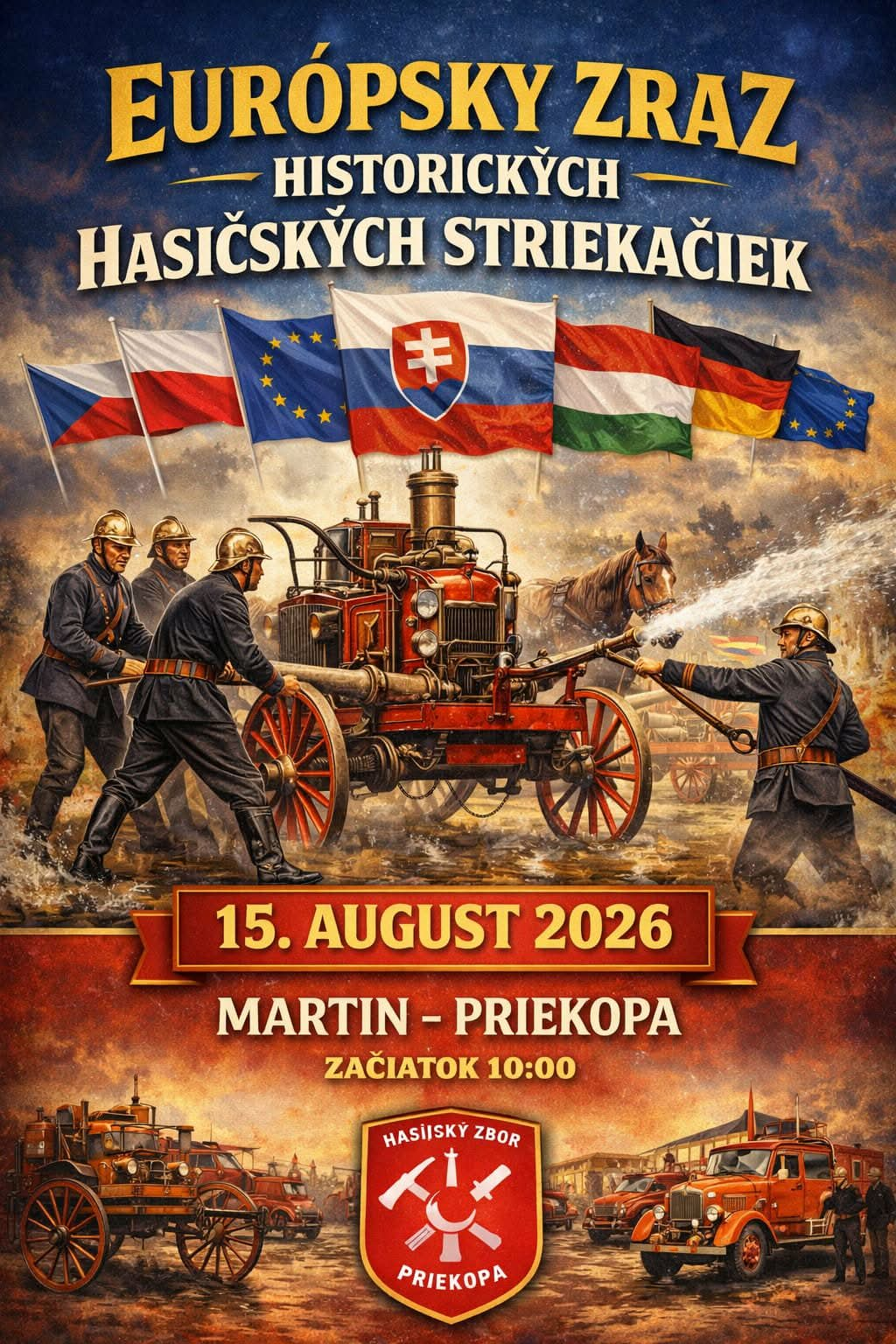 Fotka - Európsky zraz historických hasičských striekačiek