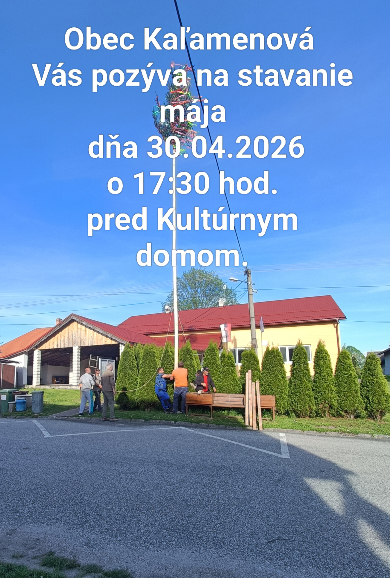 Fotka - Pozvánka na stavanie mája